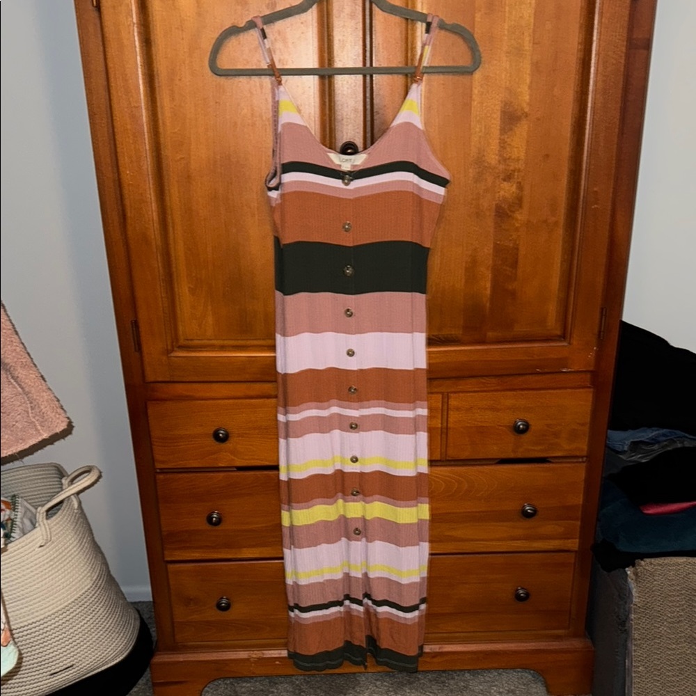 Striped Multicolor Maxi Dress | Loft